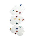 ścianka wspinaczkowa chmurka 3 białe - chwyty kolorowe