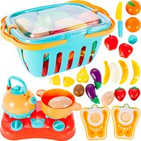 Warzywa i Owoce do Krojenia z Koszykiem i Kuchenką