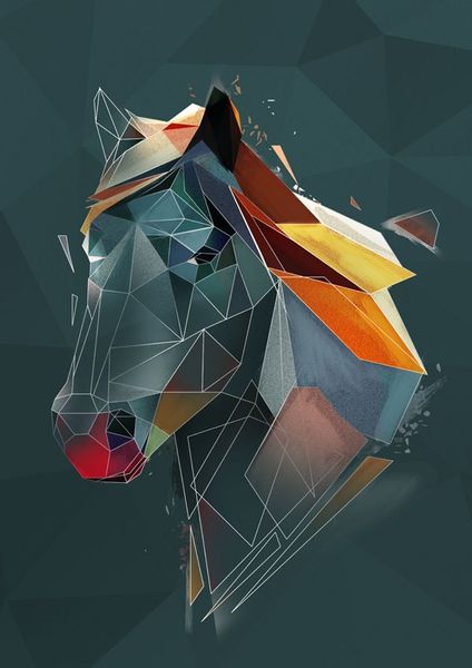 Koń szkic - plakat 40x50 cm zdjęcie 1