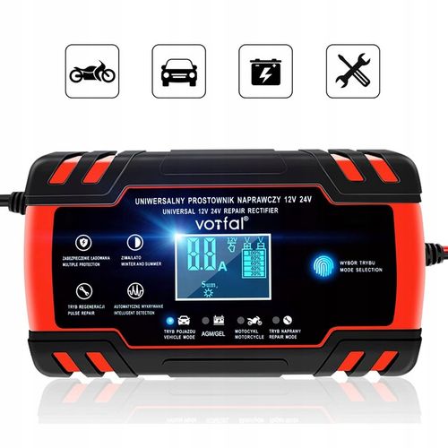 ŁADOWARKA PROSTOWNIK DO AKUMULATORA 12/24V AGM ŻEL na Arena.pl