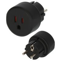 Adapter podróżny wtyczka USA Kanada Japonia - Pl typ B na E/F Brennenstuhl