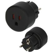 Adapter podróżny wtyczka USA Kanada Japonia - Pl typ B na E/F Brennenstuhl