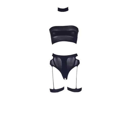ananke xii - three piece with choker, bandeau top and pantie with garters na Arena.pl