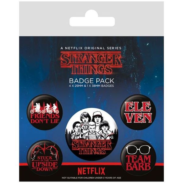 Przypinki Stranger Things 5 sztuk zdjęcie 1