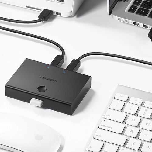 switch adapter przełącznik przejściówka 2x usb-b - usb-a - czarny na Arena.pl