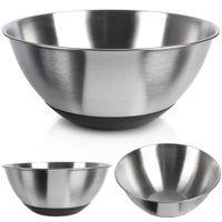 Miska Kuchenna Stalowa Antypoślizgowa do Mieszania Ubijania Sałatek 1,9L
