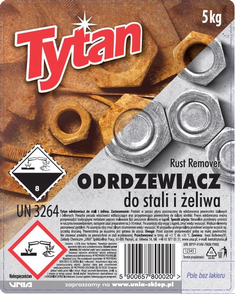 2 x Neutralizator rdzy do stali i żeliwa Tytan 5kg zdjęcie 2