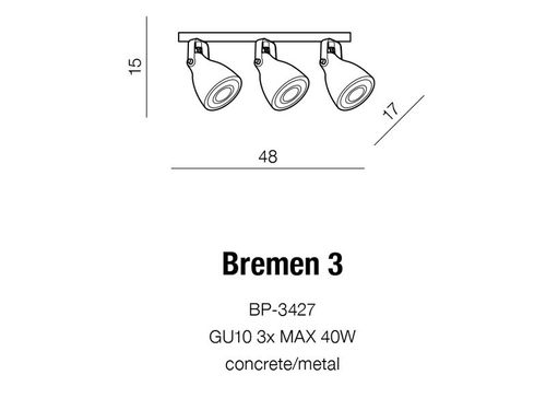 Plafon BREMEN 3 BP-3427 Azzardo +LED na Arena.pl