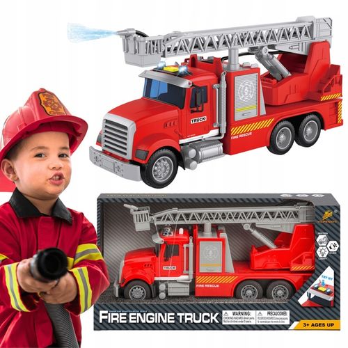 WÓZ STRAŻACKI STRAŻ POŻARNA STRZELA WODĄ ZE ŚWIATŁEM I DŹWIĘKIEM Z NAPĘDEM na Arena.pl