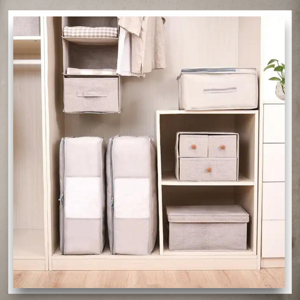 Pokrowiec Na Pościel Pod Łóżko Pojemnik Na Ubrania Torba Miękki Szary S zdjęcie 4