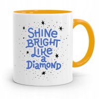 Dla Jubilera Kubek Żółty Stawka Shine Bright Z Nadrukiem Ze Zdjęciem