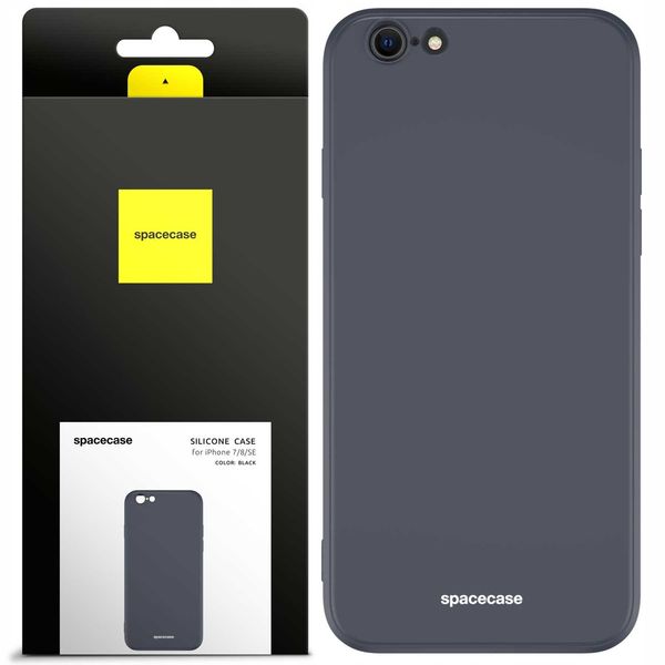 Spacecase Silicone Case Iphone 7/8/Se Black zdjęcie 1