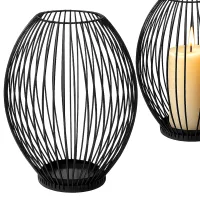 Świecznik metalowy lampion industrialny glamur loft na świecę 23x18cm