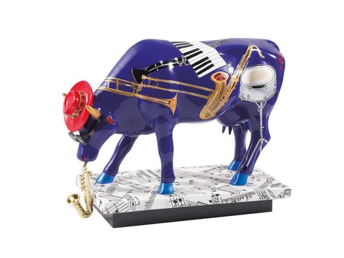 CowParade Portland 2002, In the Mood, autor: Susan McKinnon. na Arena.pl