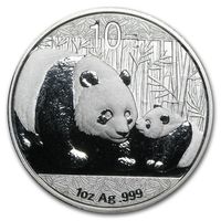 Chińska Panda 1 uncja Srebra 2011