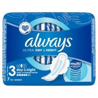 ALWAYS Ultra Podpaski ze skrzydełkami - Day&Night (rozmiar 3) 1op.-7 sztuk