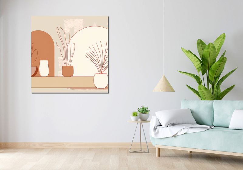 Obraz 100x100cm Widok Roślin zdjęcie 2