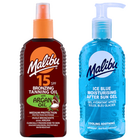 Malibu Olejek Arganowy SPF15 200ml + Żel Po Opalaniu 200ml