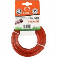 żyłka tnąca do kosy trawy 2,4mm 15m kwadrat zbrojona demon