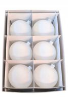 POLSKIE BOMBKI CHOINKOWE SZKLANE 8 cm. BIAŁY MAT