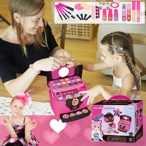 ZESTAW KOSMETYKÓW DO MAKIJAŻU I PAZNOKCI KUFEREK MAKE UP PREZENT DLA DZIECI na Arena.pl