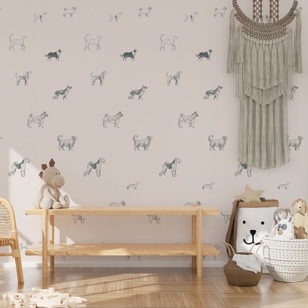 Tapeta Szkic Psy W120 250 cm płótno zdjęcie 2