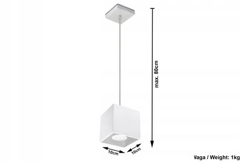 Lampa Wisząca QUAD 1 Biały na Arena.pl