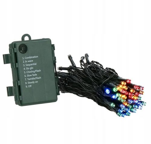 Lampki Choinkowe LED na Baterie 200 Multicolor 15 m IP44 8 Trybów na Arena.pl