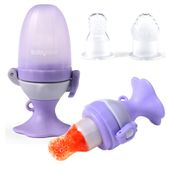 BABYONO Gryzak smoczek do podawania pokarmów owoców musów FLOWER