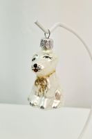 Bombka na Choinkę ze Szkła Boże Narodzenie - Biały Piesek