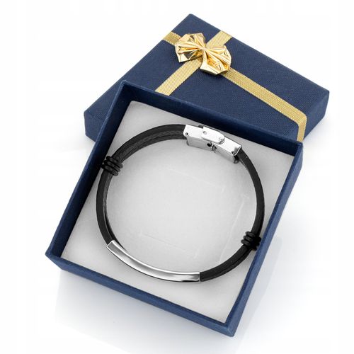 BRANSOLETKA MĘSKA PREZENT DLA NIEGO GRAWER STAL na Arena.pl