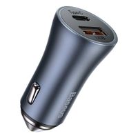 szybka ładowarka samochodowa usb-c + usb 40w golden contactor pro