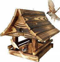 Karmnik Dla Ptaków Na Prezent Duży XXL Opalany Budka Ozdoba na święta Pol