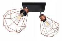 Lampa plafon ruch sufit żyrandol loft drut diament