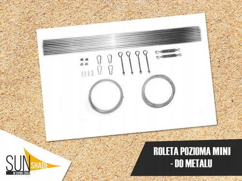 ZESTAW DO MONTAŻU ZEWNĘTRZNYCH ROLET RZYMSKICH POZIOMYCH DO METALU - MINI na Arena.pl