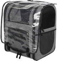 Plecak transportowy składany dla psa i kota szary miękki rozszerzany