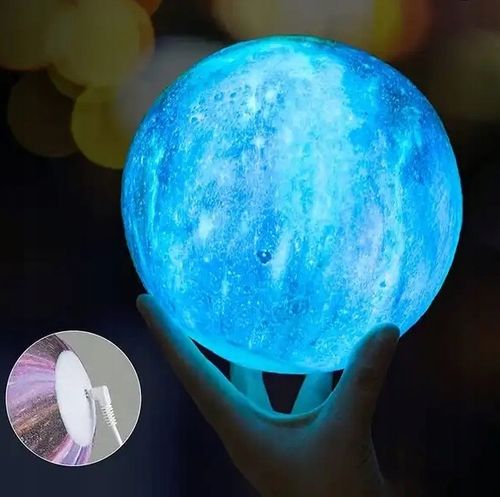 KSIĘŻYCOWA LAMPKA NOCNA LED - DO SYPIALNI NA BIURKO PLANETA KSIĘŻYC PREZENT na Arena.pl