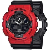 ZESTAW G-SHOCK GA-100-1A1ER CZERWONY CZARNY