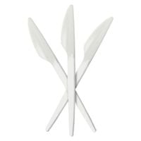 nóż plastikowy biały 16cm 100szt