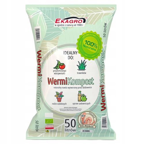 Wermikompost Naturalny NAWÓZ uniwersalny 50L BIOHUMUS do warzyw ziemia na Arena.pl