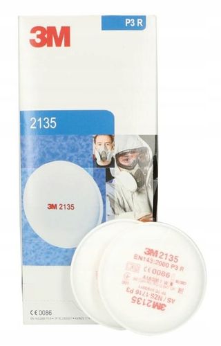 PÓŁMASKA maska PRZECIWPYŁOWA filtrująca 3M 6200|6300 oryginał filtr 2135 P3 na Arena.pl