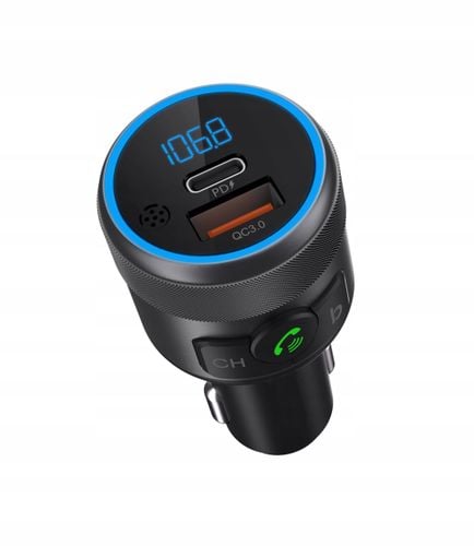 TRANSMITER FM BLUETOOTH USB TYP C QC 3.0 + PD BASS PD 20W na Arena.pl