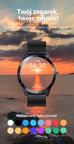 SMARTWATCH MĘSKI G. Rossi SW018-4 black/red (sg012d) WŁASNE TARCZE na Arena.pl