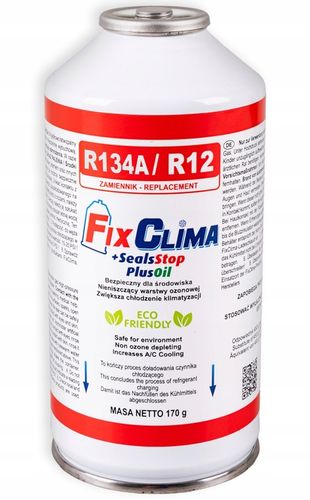 GAZ DO NABIJANIA KLIMATYZACJI AUT R134A CZYNNIK CHŁODNICZY USZCZELNIACZ 3W1 na Arena.pl