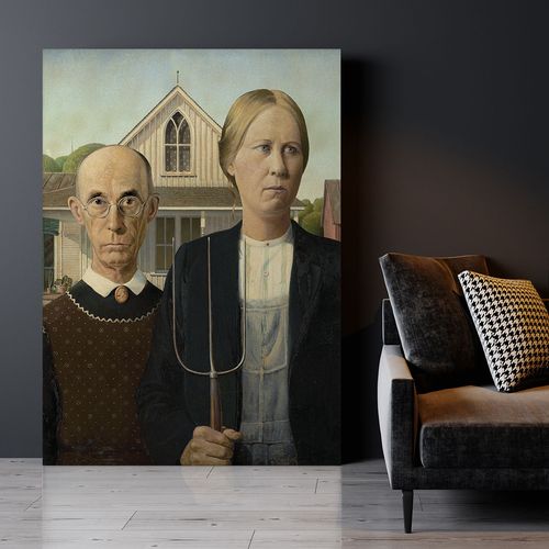 Obraz na płótnie american gothic pop art 70x100 cm na Arena.pl