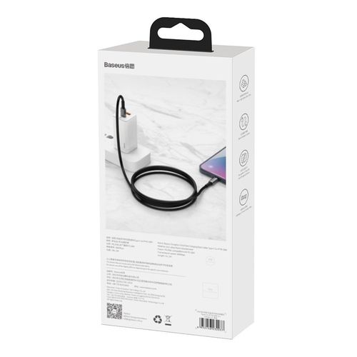 kabel usb-c do usb-c baseus tungsten gold, 100w, 1m (czarny) na Arena.pl
