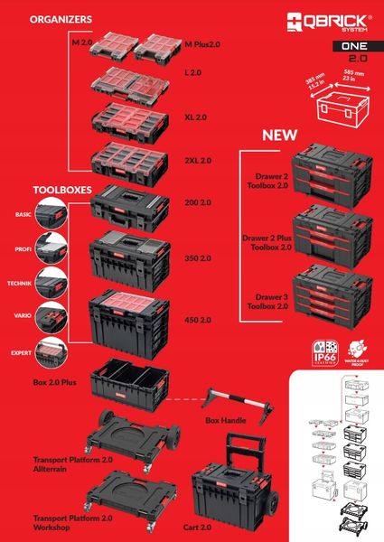 PLATFORMA TRANSPORTOWA SYSTEM ONE 2.0 RED QBRICK zdjęcie 13