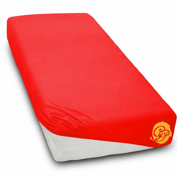 Prześcieradło frotte 90x200cm CZERWONE zdjęcie 1