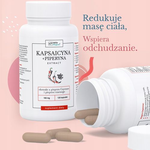 Kapsaicyna+Piperyna EXTRACT ODCHUDZANIE 120 kaps na Arena.pl