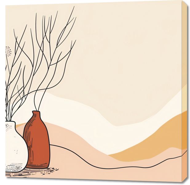 Obraz 90x90cm Stylowe Beże zdjęcie 1